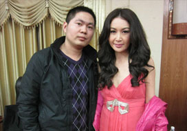 广州恒盛与明星合影